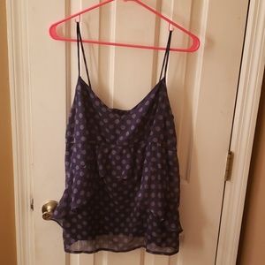 American Eagle ruffled tank size L